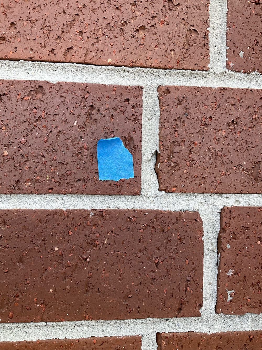 Mortar blown out of the joints and needing refilling, Tarneit